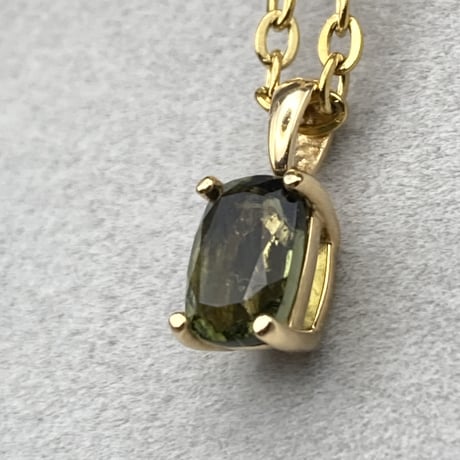 モルダバイトK18ペンダント7×5mm