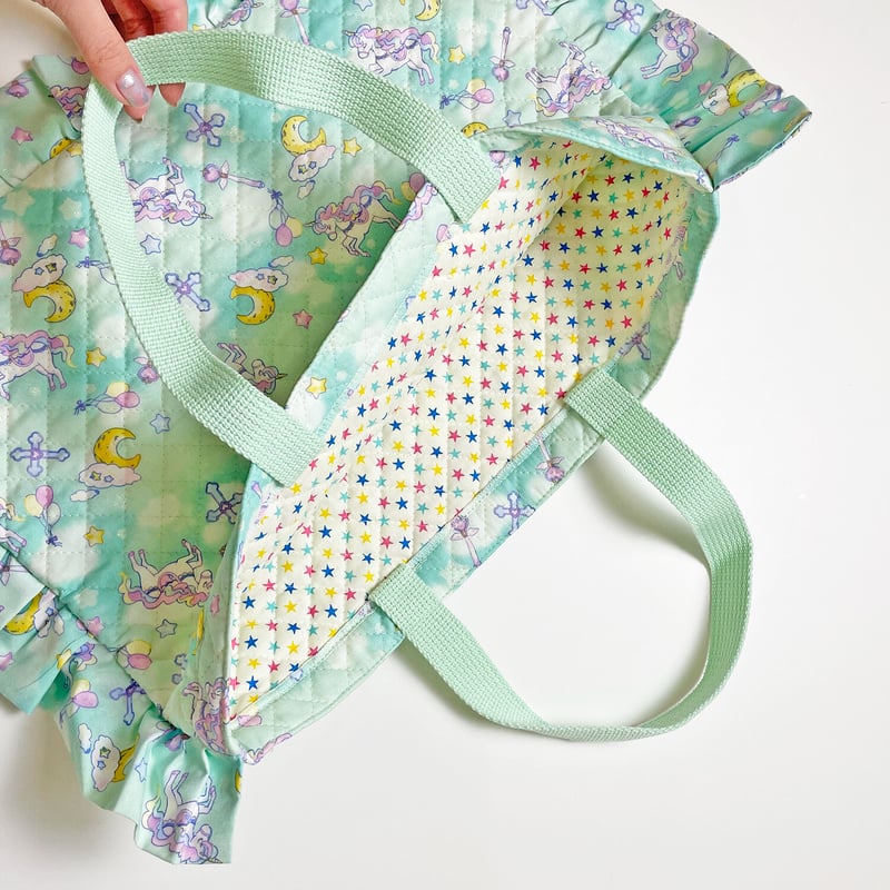 レッスンバッグ ミトグリーン ゆめかわ ユニコーン 000-8001