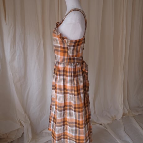 Vintage frills dress / multi color