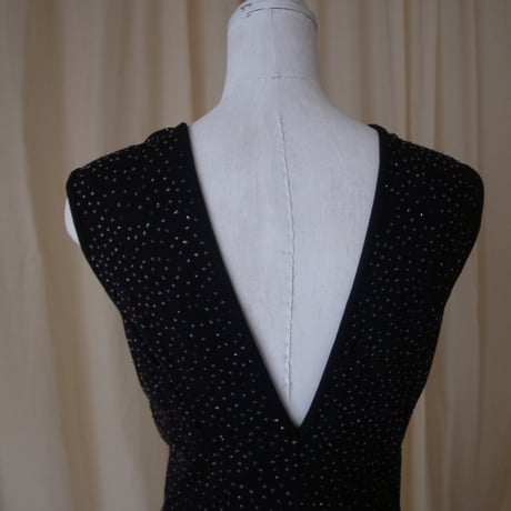 Vintage fur dress /black