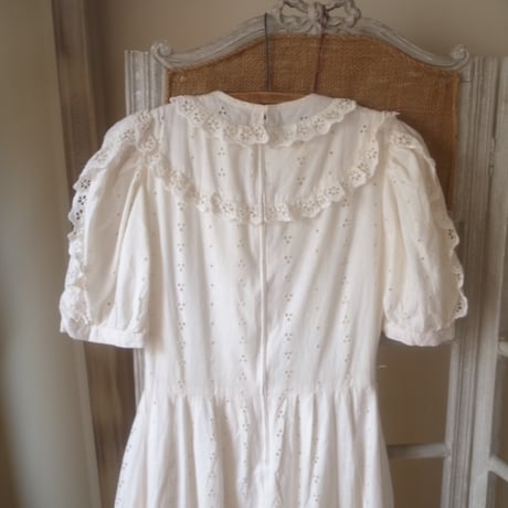 Lace Puff Sleeve Dress / Off White