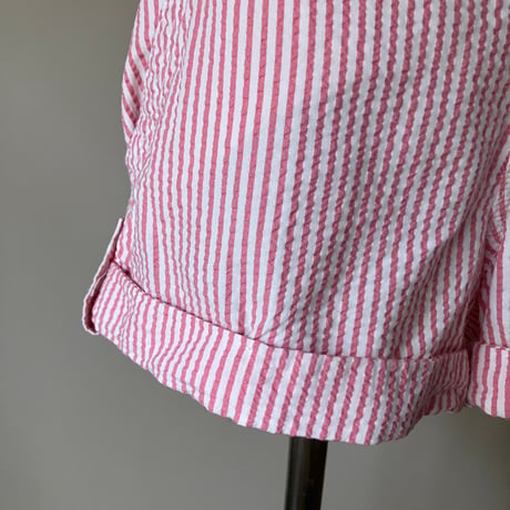 Stripe Short Pants /Pink×White