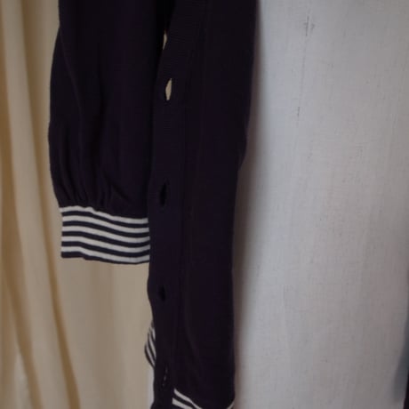 Puff sleeves cardigan /dark blue