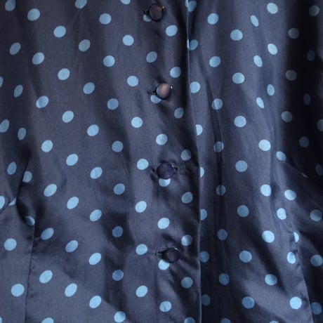 Vintage dot blouse / blue