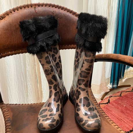 MOSCHINO CHEAP & CHIC Leopard Rain Boots