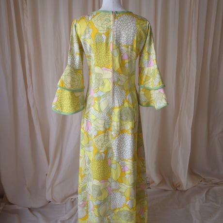 Vintage frills dress /multi color