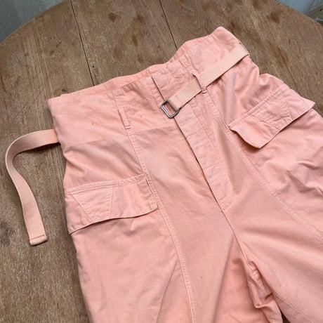 Vintage High Waist Work Pants / Salmon Pink