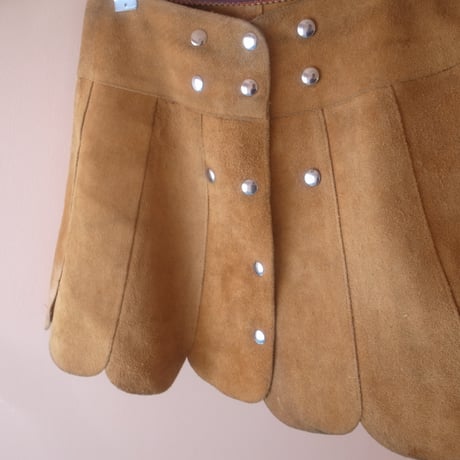 Lether Scalloped Skirt / Blown