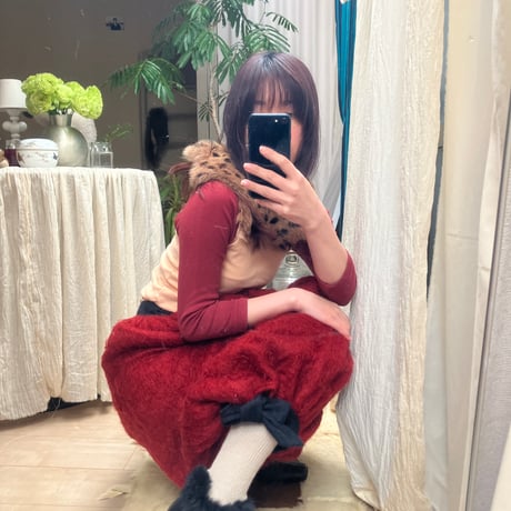 Vintage Wool Pumpkin Pants / Red×Black