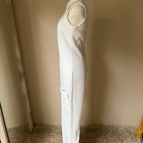 Front Zip Romper / White
