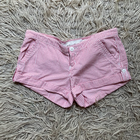 Stripe Short Pants /Pink×White