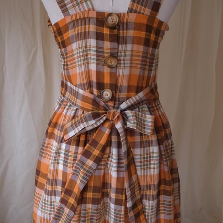 Vintage frills dress / multi color