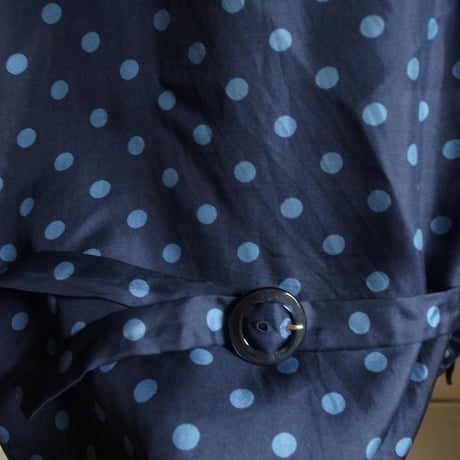 Vintage dot blouse / blue