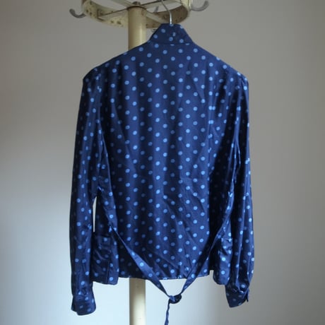 Vintage dot blouse / blue