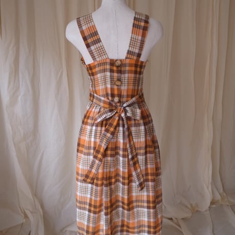 Vintage frills dress / multi color