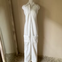 Front Zip Romper / White
