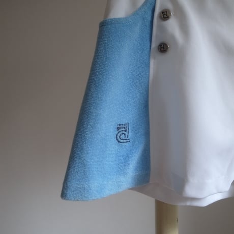 Towel fabric sports wear / Blue × White