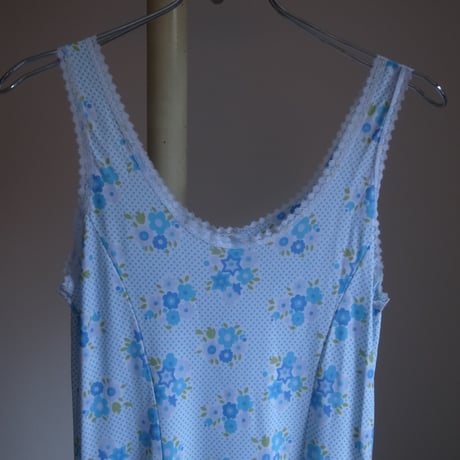 Vintage flower dress / blue