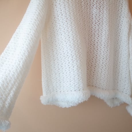 Crochet Knit Fringe Cardigan