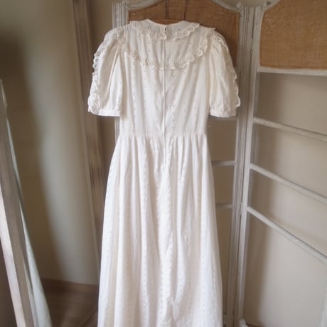 Lace Puff Sleeve Dress / Off White