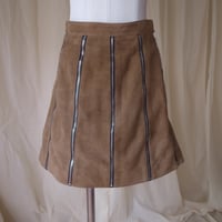 Suede zip skirt(SAINT LAURENT) /brown