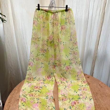 Sheer Pants / Yellow green