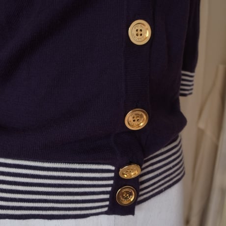 Puff sleeves cardigan /dark blue