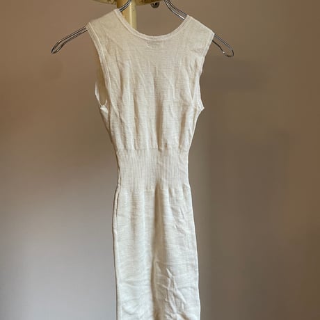 Vintage Knit Mini Dress/Beige