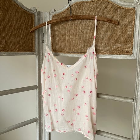 Cotton print camisole（MARNI） /beige×pink