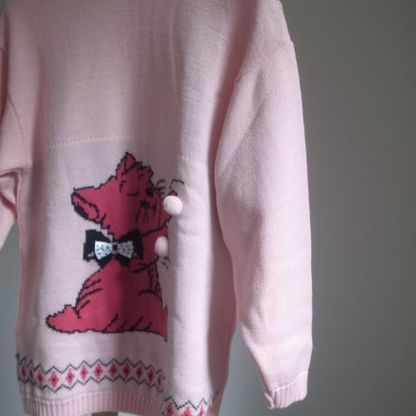 Cat knit / Pink