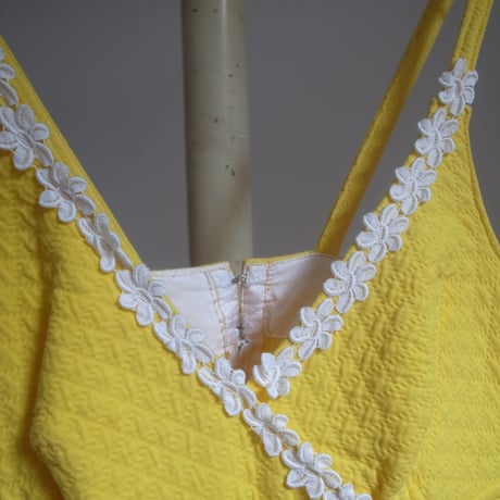 Vintage camisole dress / Yellow