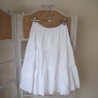Vintage Tiered Skirt / White