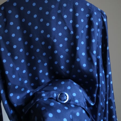Vintage dot blouse / blue