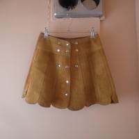 Lether Scalloped Skirt / Blown