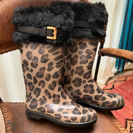 MOSCHINO CHEAP & CHIC Leopard Rain Boots