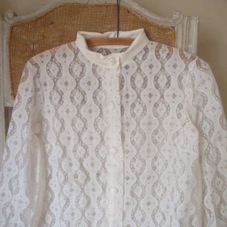 Vintage Lace Coat / White