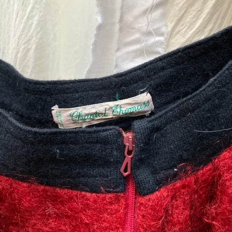 Vintage Wool Pumpkin Pants / Red×Black