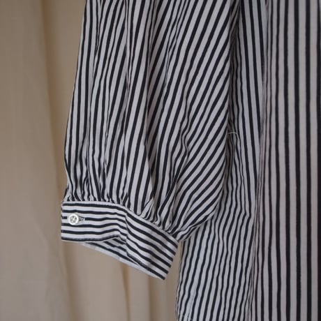 Ribbon stripe shirt /Black