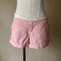 Stripe Short Pants /Pink×White