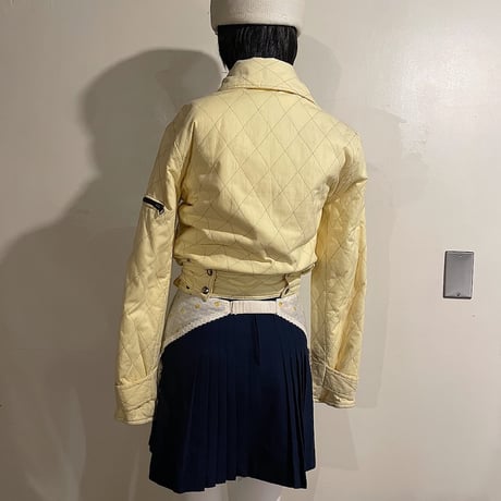 Vintage flower gater belt / yellow