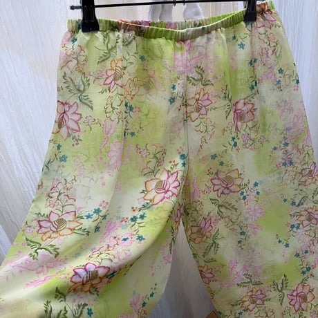 Sheer Pants / Yellow green