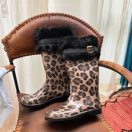 MOSCHINO CHEAP & CHIC Leopard Rain Boots