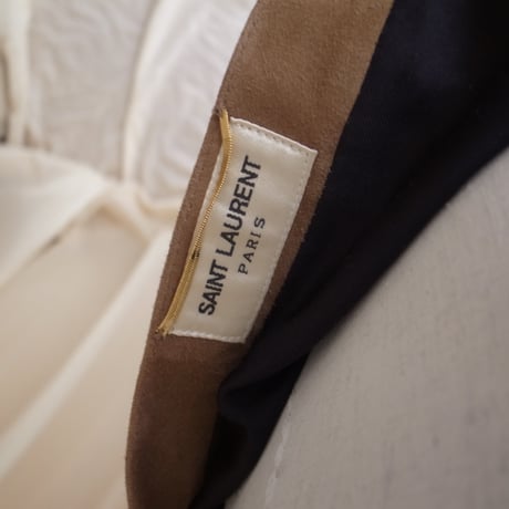Suede zip skirt(SAINT LAURENT) /brown