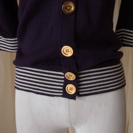 Puff sleeves cardigan /dark blue