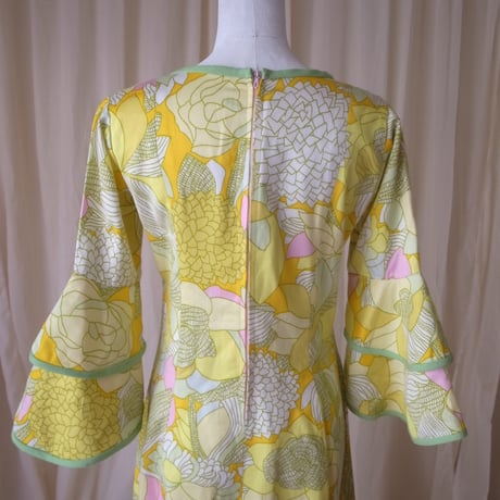 Vintage frills dress /multi color