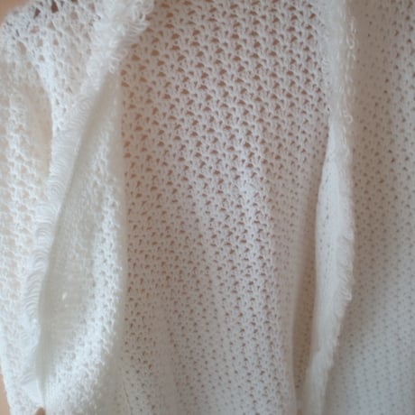 Crochet Knit Fringe Cardigan
