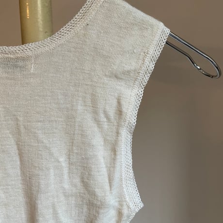 Vintage Knit Mini Dress/Beige