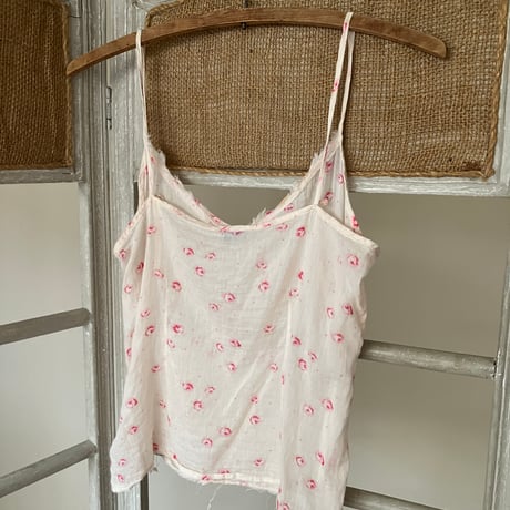 Cotton print camisole（MARNI） /beige×pink