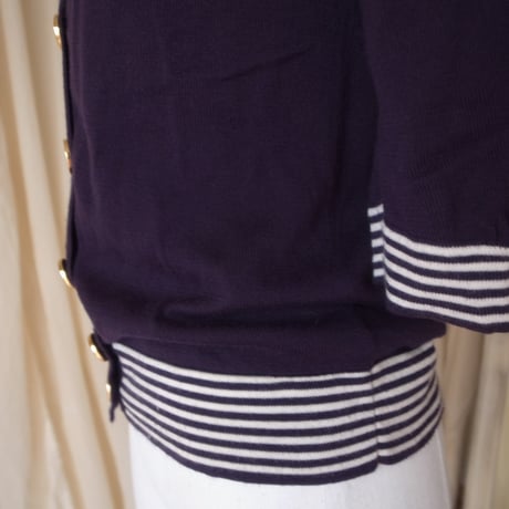 Puff sleeves cardigan /dark blue