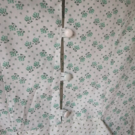 Flower Print Dress / Mint Green